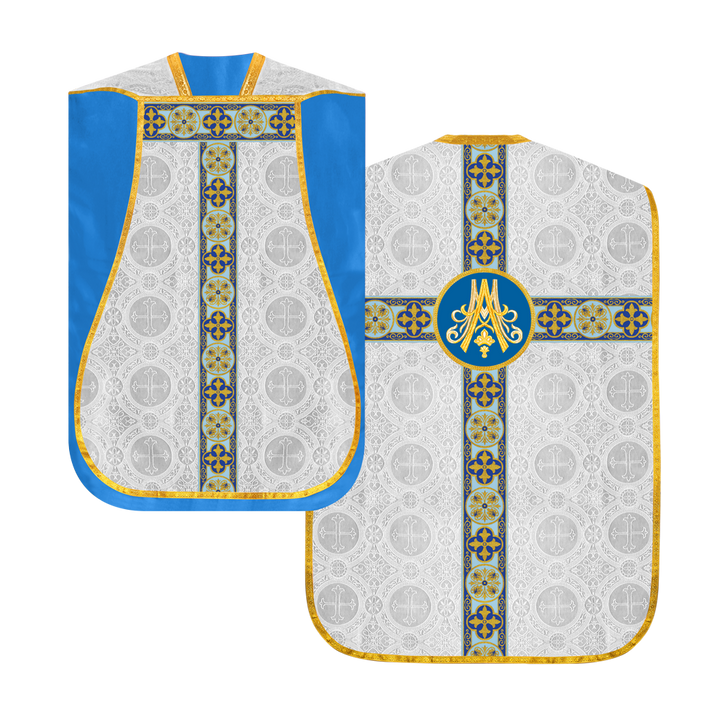 Marian Roman Chasuble with Braided Orphrey