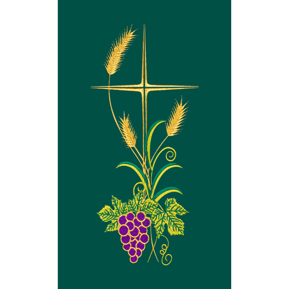 Clergy Stole Embroidered with Wheat and Grapes