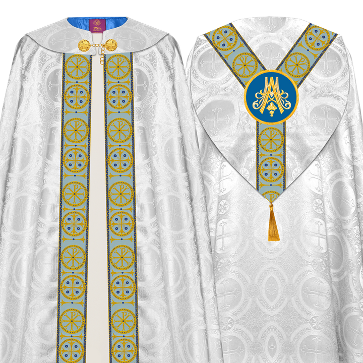 Marian Gothic Cope Vestment with Detailed Braids