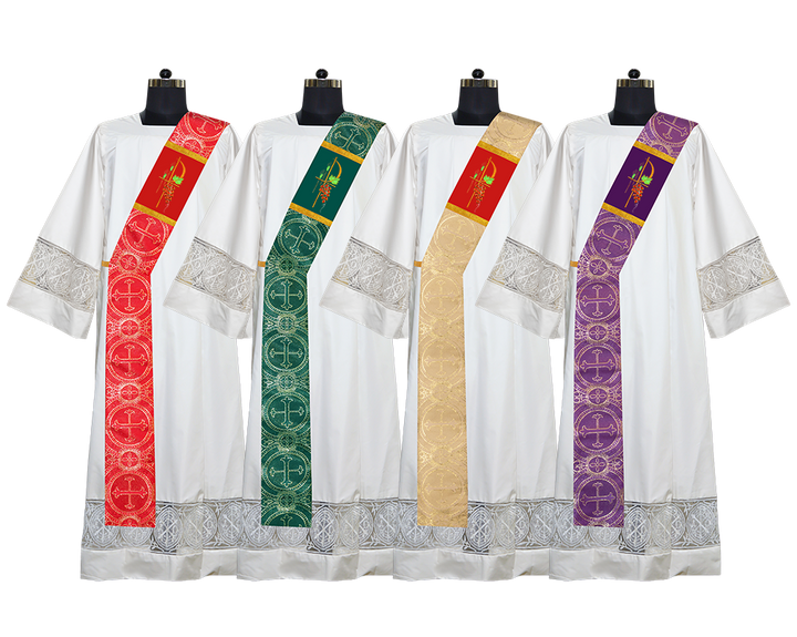 Set of 4 PAX with Grapes Adorned Deacon Stole