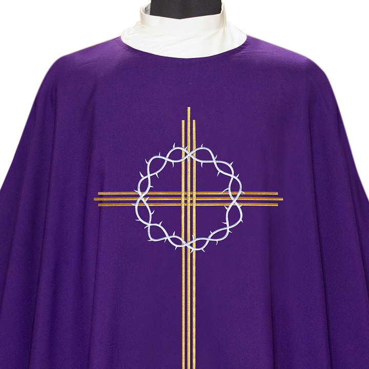 Lent Chasuble with Cross and Crown of Thornes