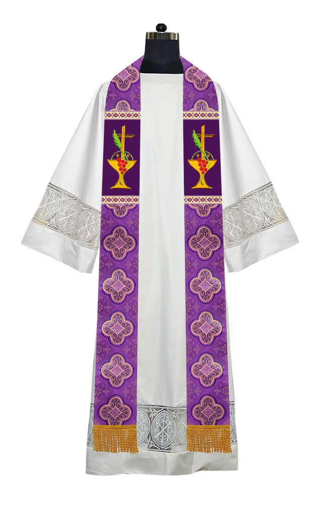 Gothic Stole with Communion Motif