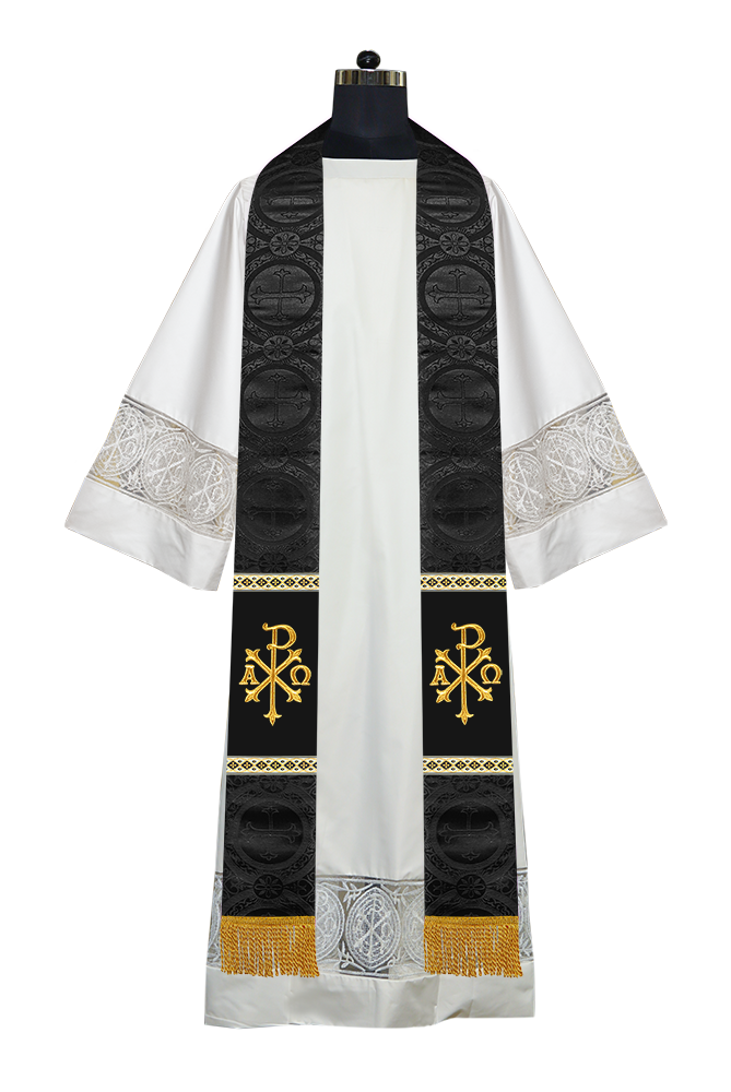 Minister Stole with Embroidered Liturgical motif