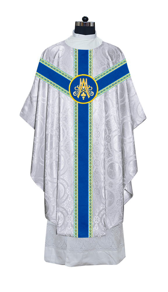 Marian Gothic Chasuble Vestment with Trims