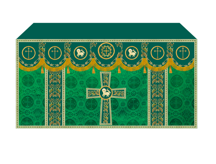 Altar Cloth with Liturgical Motif and Trims
