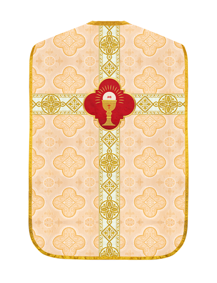 Fiddleback Vestment with Embroidered Motif