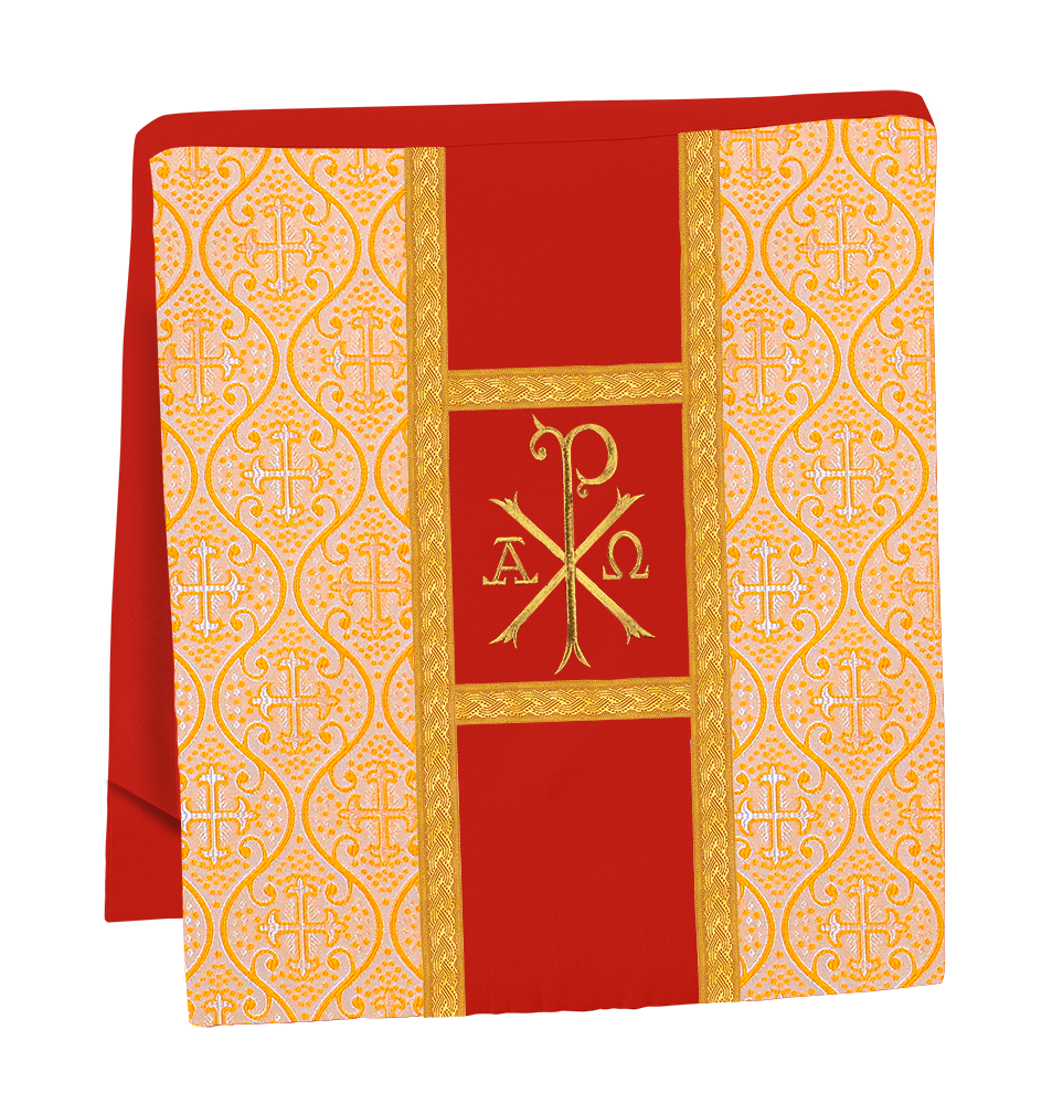 Roman Chasuble Vestments with braided orphrey