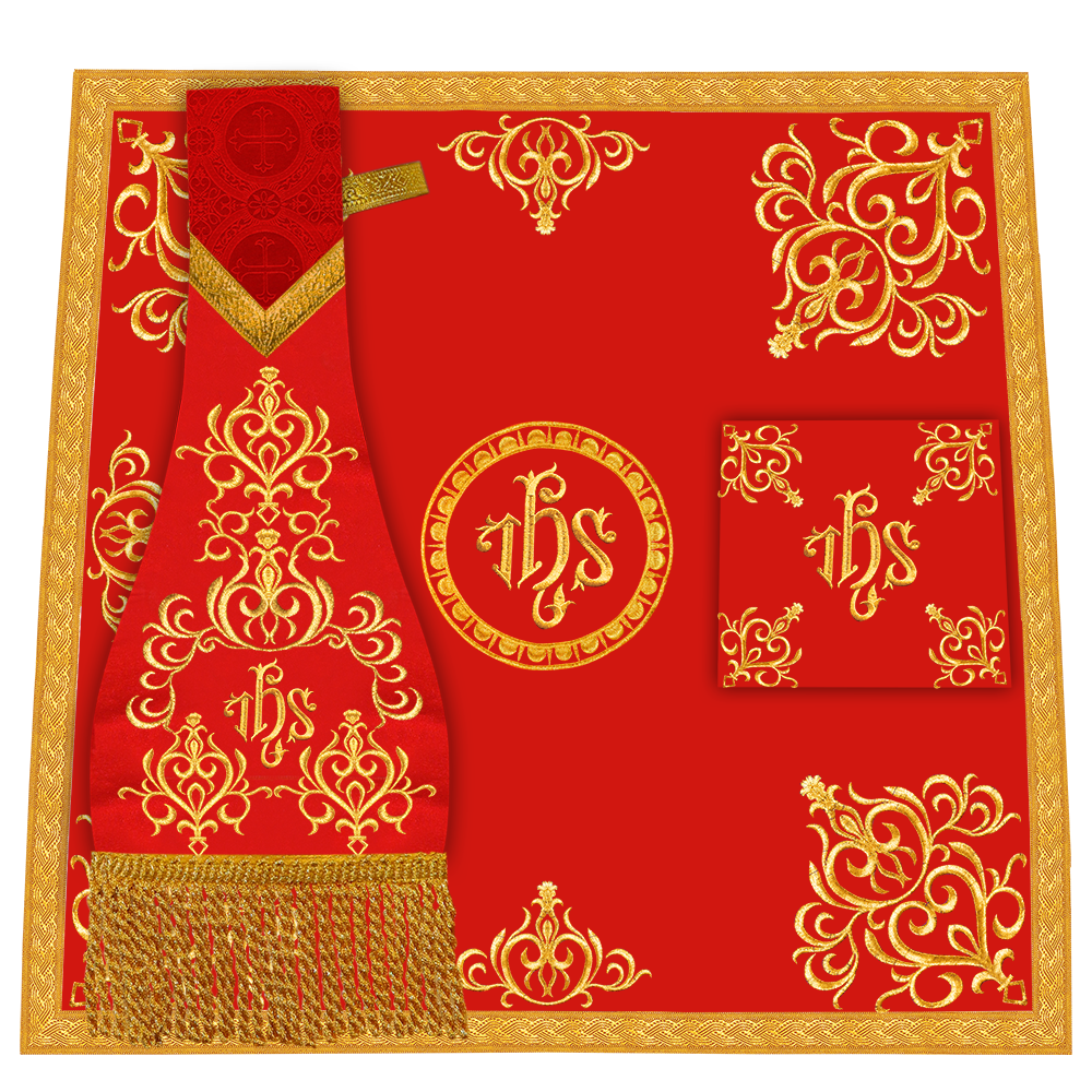 Set of four Roman Chasuble with stole