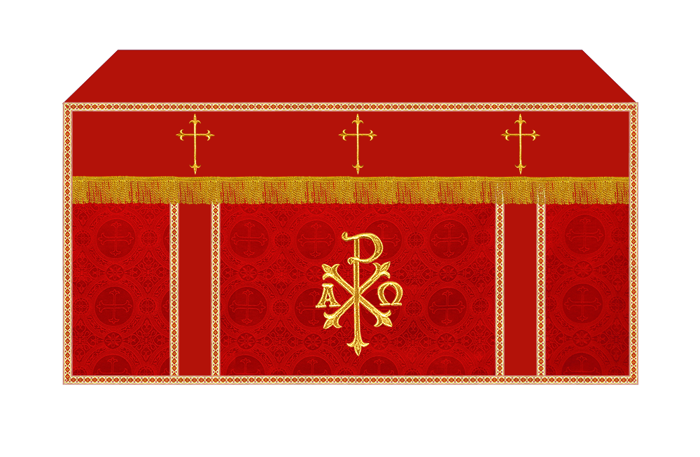 Altar Cloth with Spiritual Cross with Trims