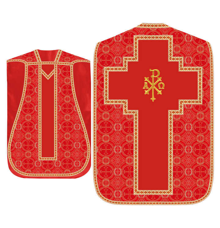 Roman chasuble with Motif and Trims