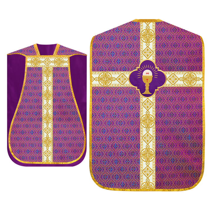 Fiddleback Vestment with Embroidered Motif