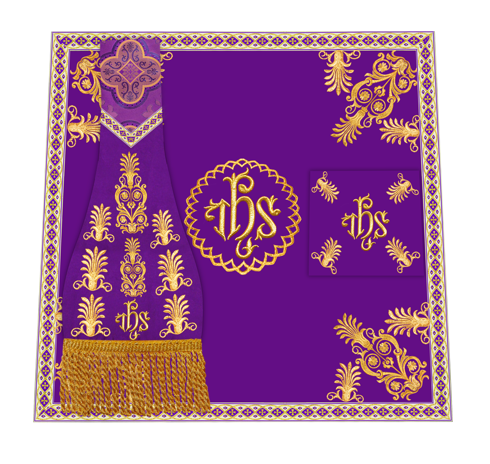 Borromean Chasuble Vestment With Detailed Braids and Trims