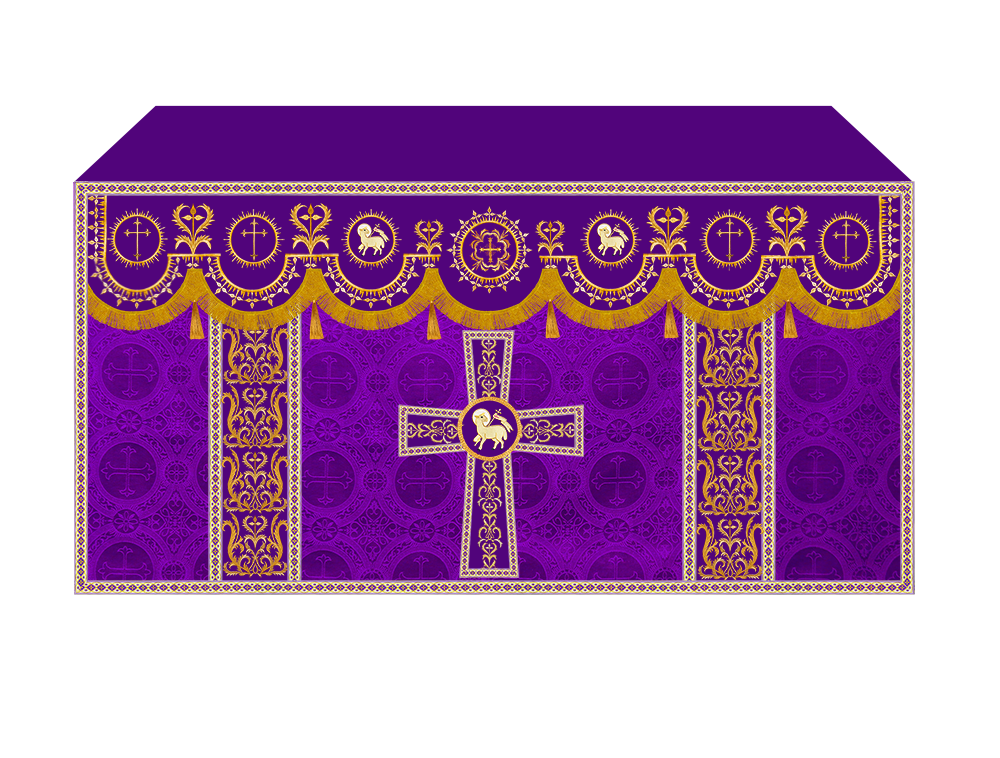Communion Table Cloth with Embroidered Trims