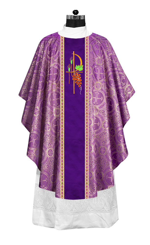 Gothic Chasuble with Spiritual Motif and Trims