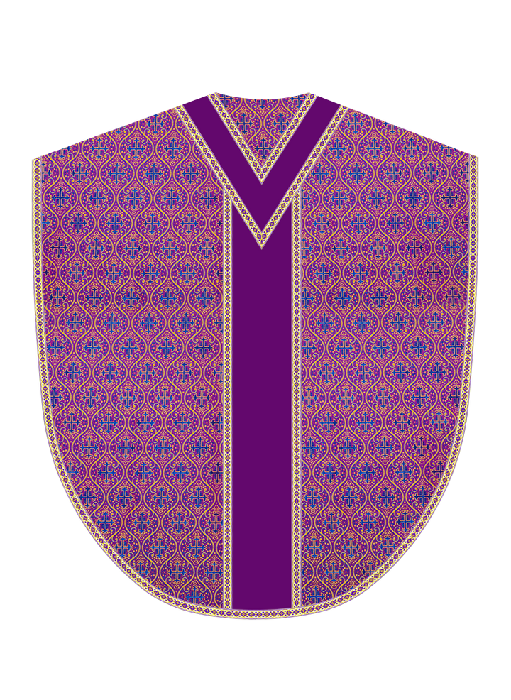 Borromean Chasuble Vestment Adorned With Woven Braids