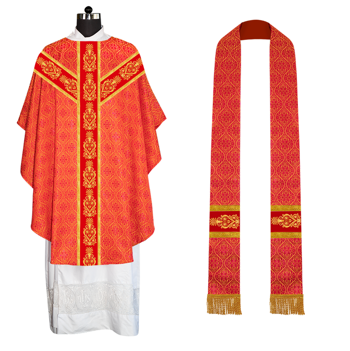 Golden Embroidery Gothic Chasuble Vestment