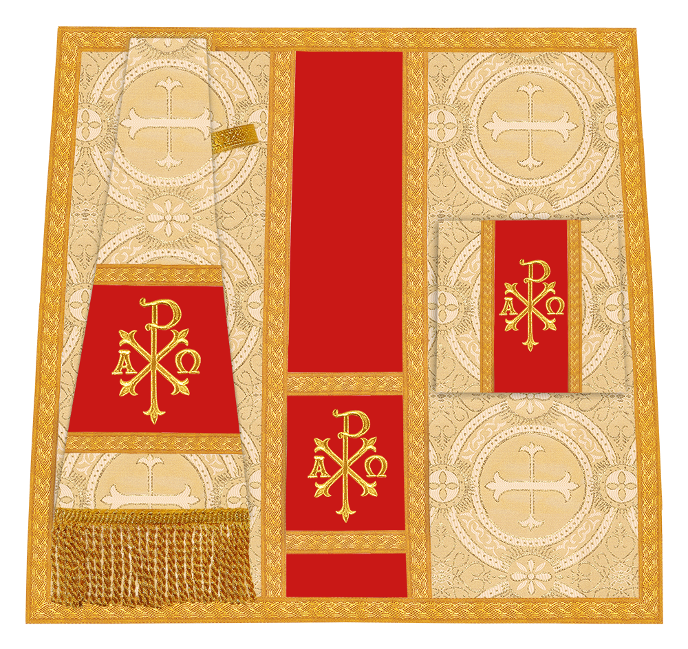 Pugin Style Chasuble with Embroidered Orphrey