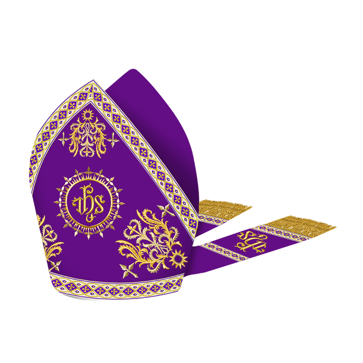 Mitre Vestment with Motif and Embroidery Trims