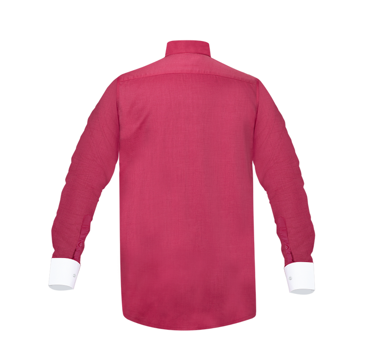 Purple Long-Sleeve Tab Collar Clergy Shirt- Hidden button placket