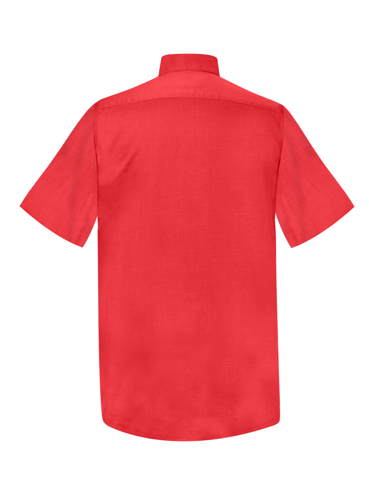 Short Sleeve Clergy Shirt with Tab Collar - Red
