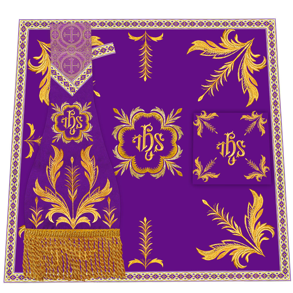 Roman Chasuble Vestment With Detailed Orphrey