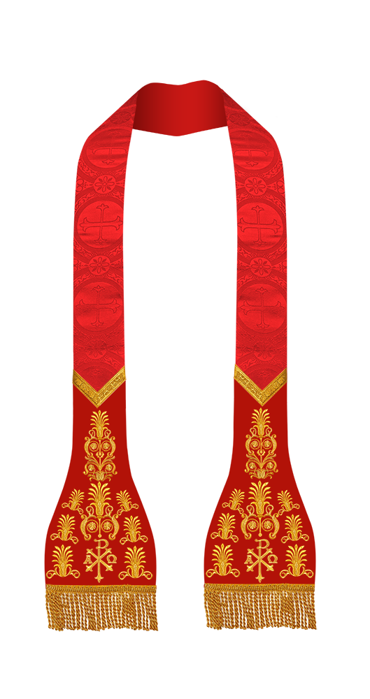 Set of 4 roman stole with embroidered motif