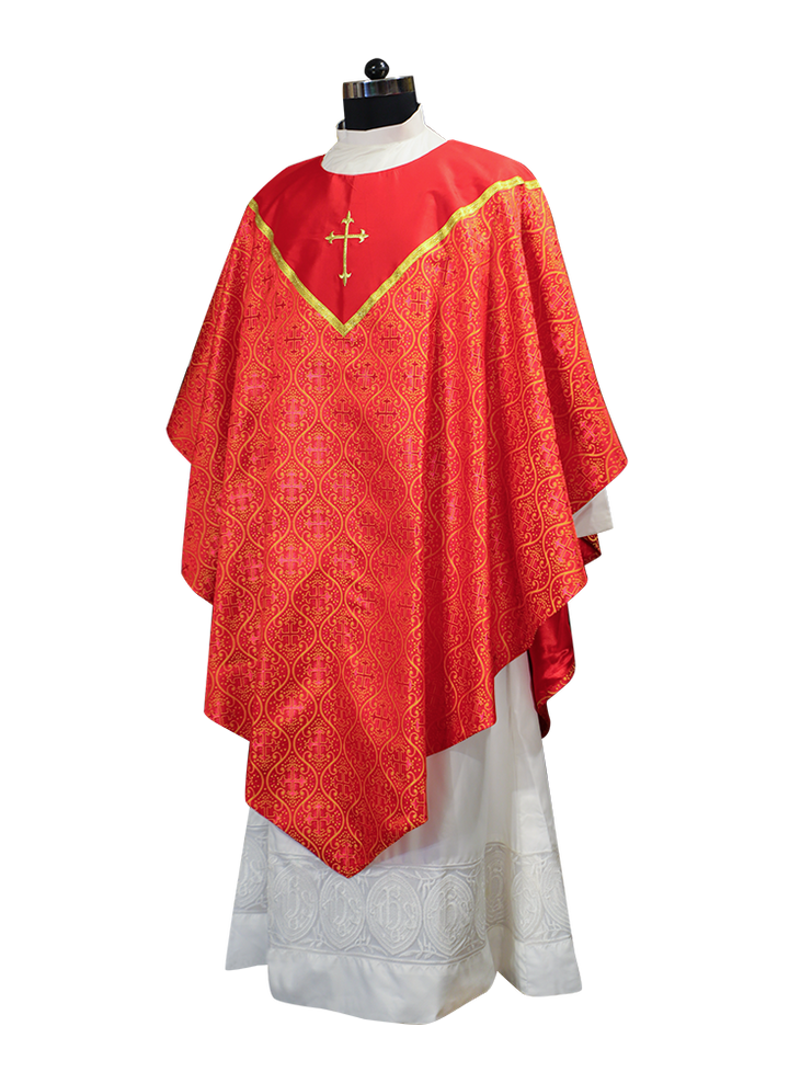 Pugin Chasuble with Adorned Orphrey