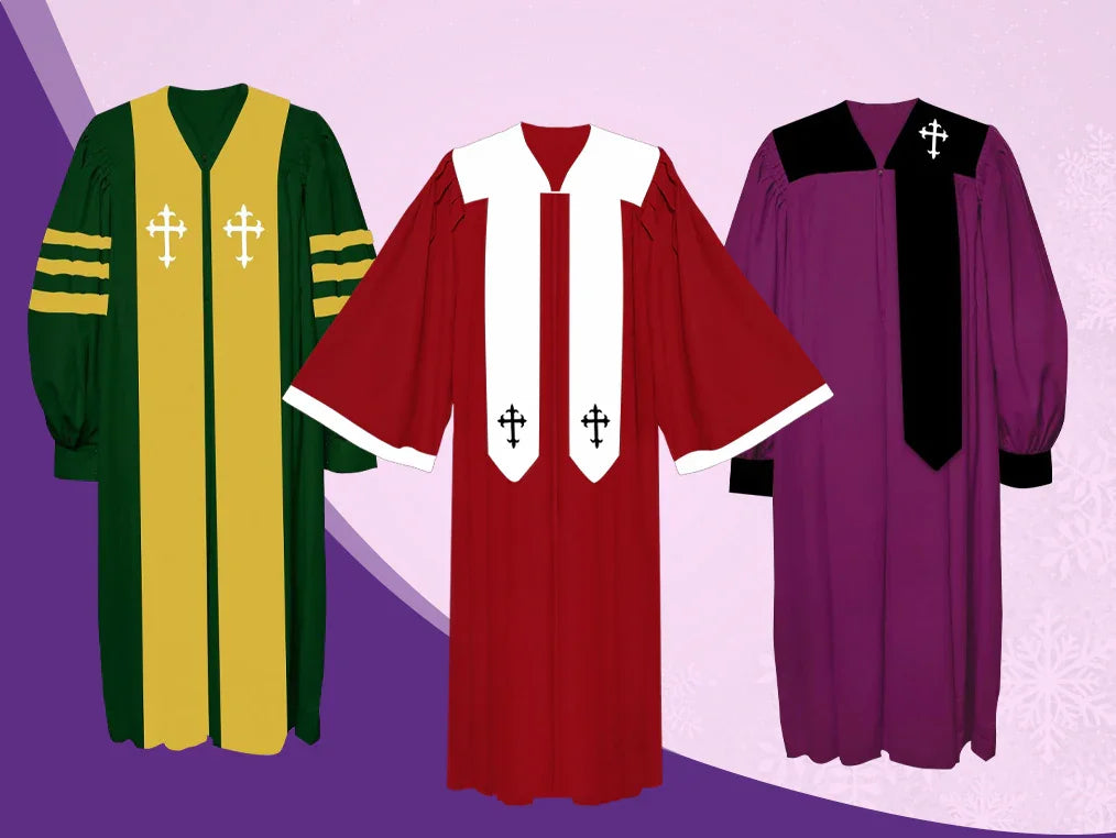 church choir dress design White robe with v- neck and open sleeves church choir gown
