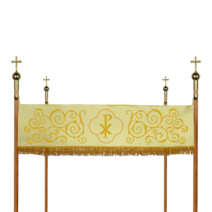 Graceful Processional Canopy, adorned with liturgical motifs