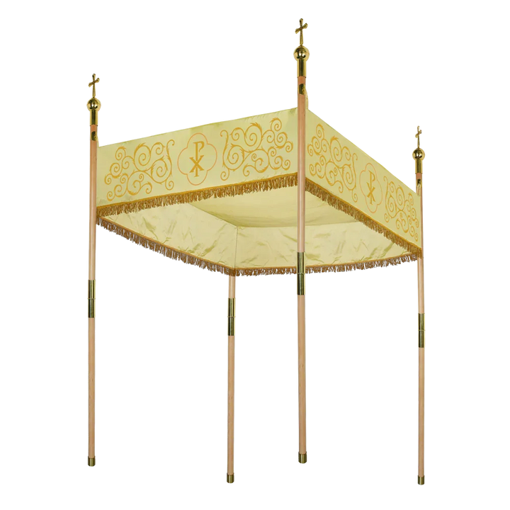 Graceful Processional Canopy, adorned with liturgical motifs