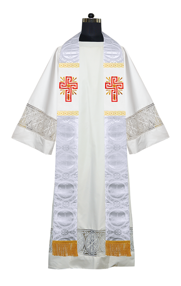 Minister Stole with Embroidered Glory Cross