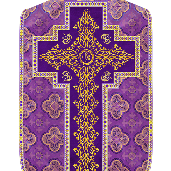 Roman Fiddleback Chasuble With Enhanced Embroidery  & trims