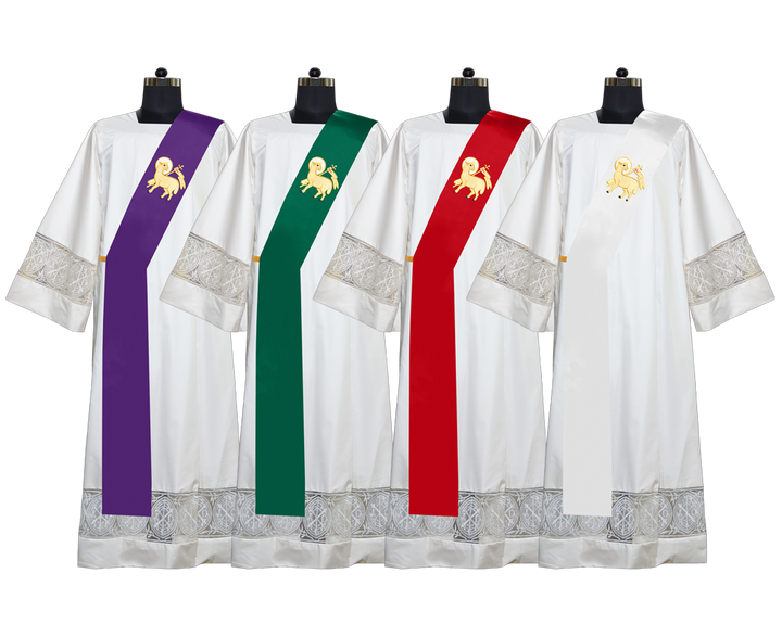 Set of 4 Deacon Stoles with Spiritual motif