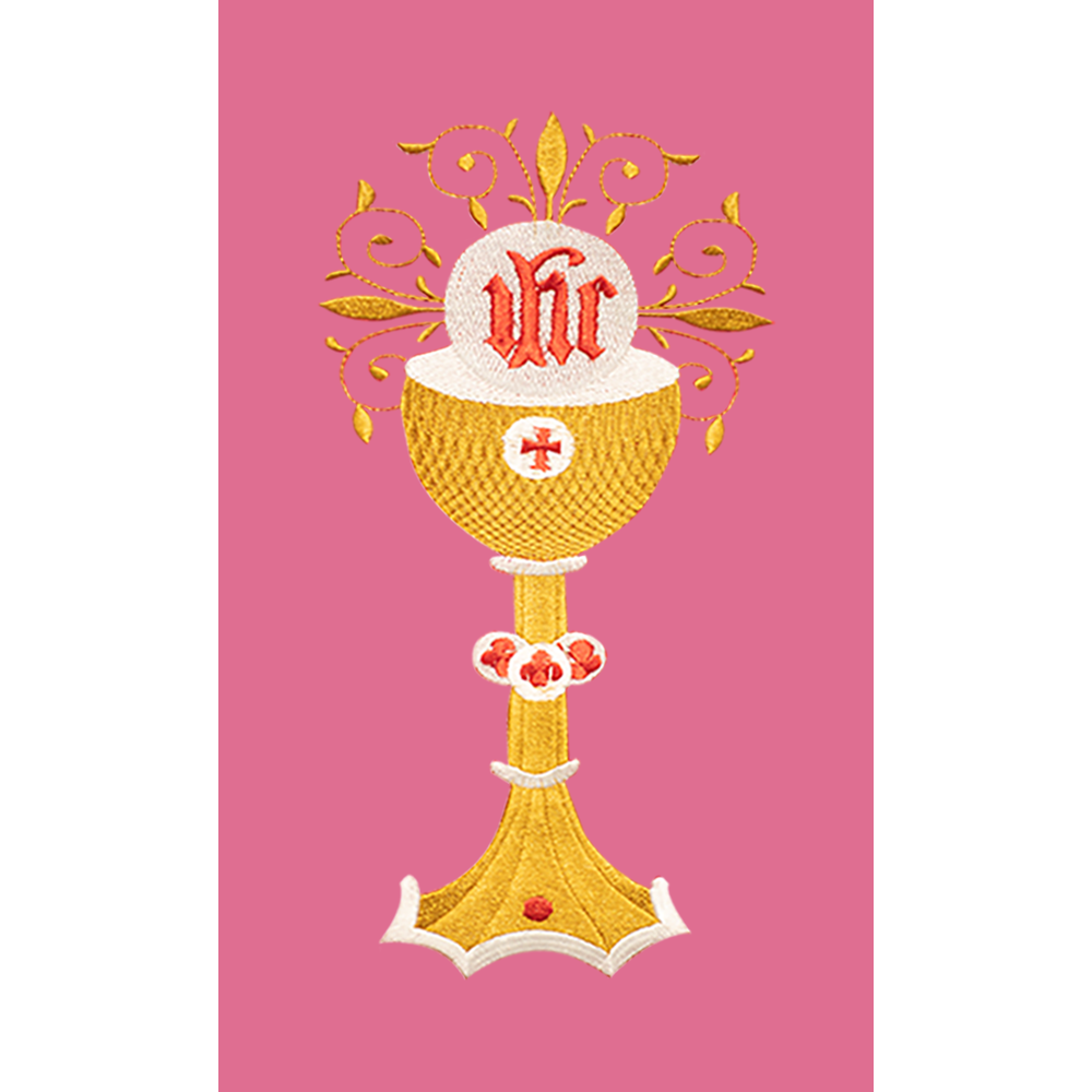 Chalice with IHS Motif Embroidered Stole