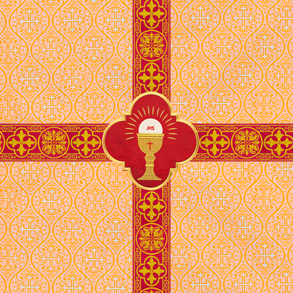 Liturgical Church Banner with Ornate Trims