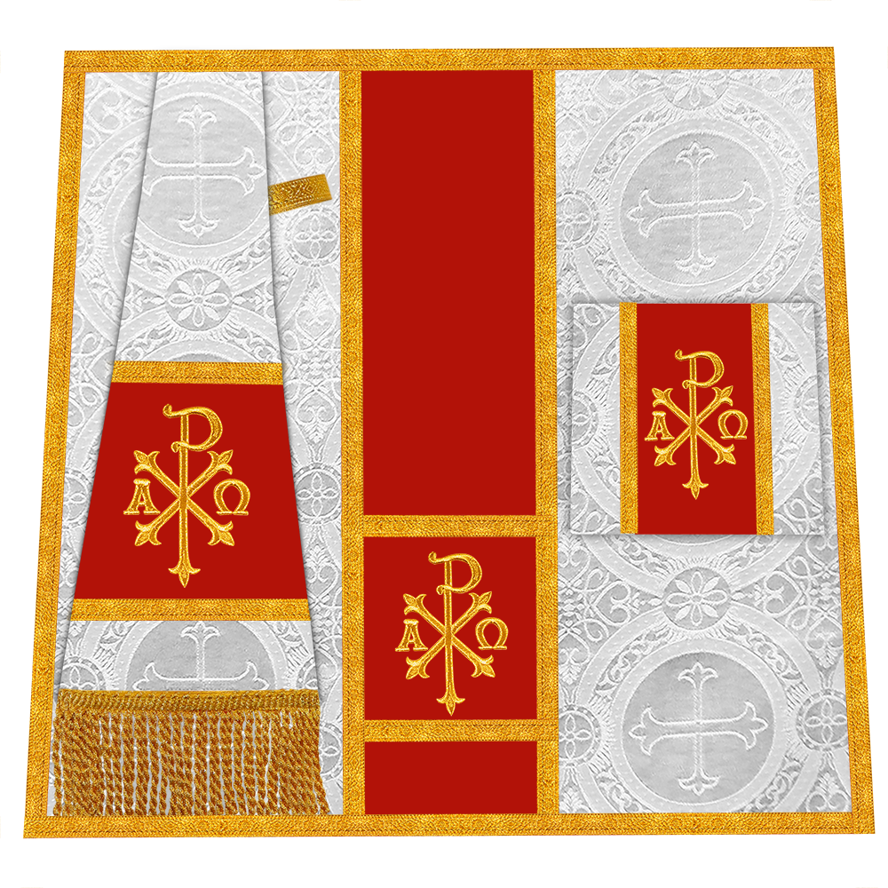 Gothic Cope Vestment with Cross Type Braided Motif