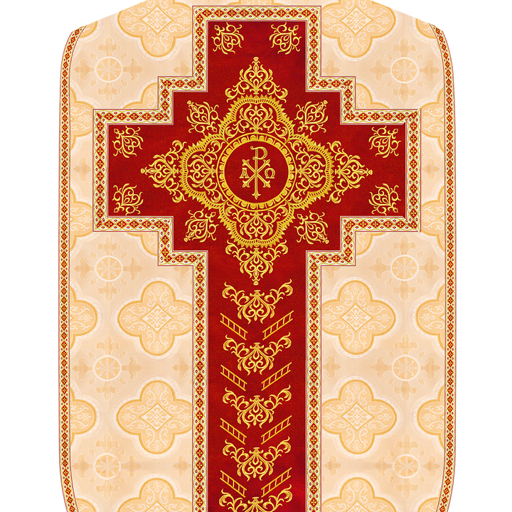 Traditional Fiddleback Vestment With Motifs and Trims