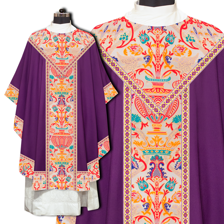 Tapestry Gothic Chasuble Adorned With Braids and Trims