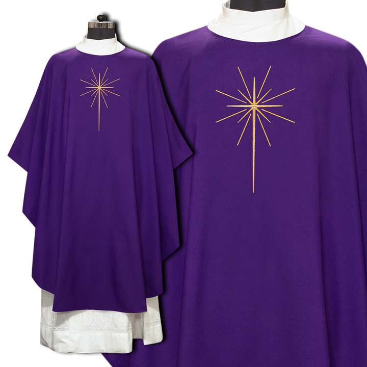 Advent Gothic Chasuble - O Come let Us Adore Him