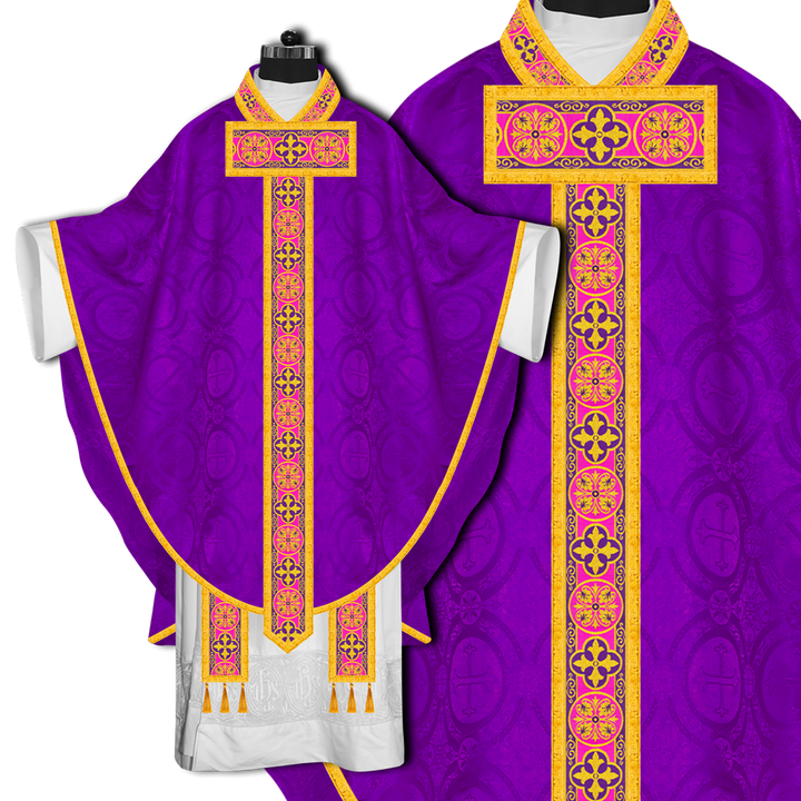 Gothic Chasuble Featuring Exquisite Woven Braids