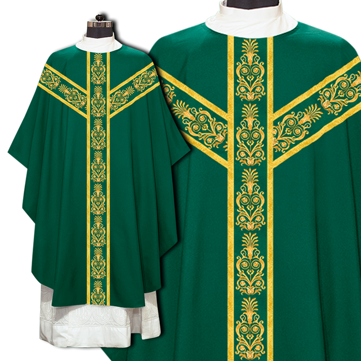 Golden Embroidery Gothic Chasuble Vestment