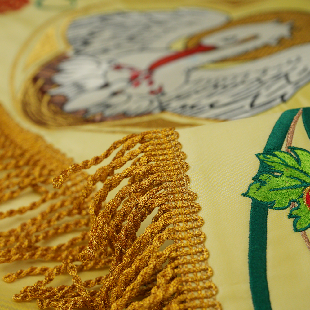 Sacred Processional Canopy, beautifully adorned with the Pelican embroidery