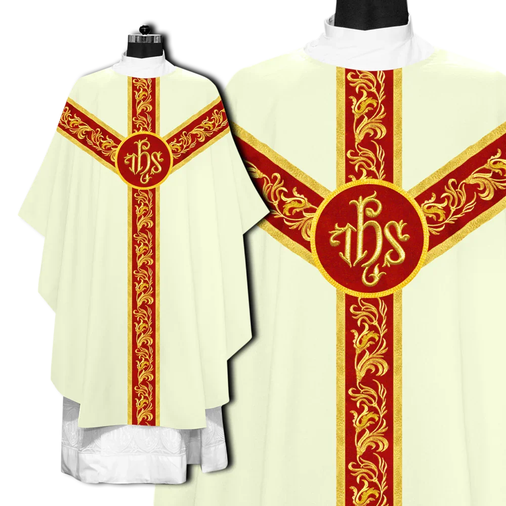 Gothic Chasuble with Embroidered Lace – PSG VESTMENTS