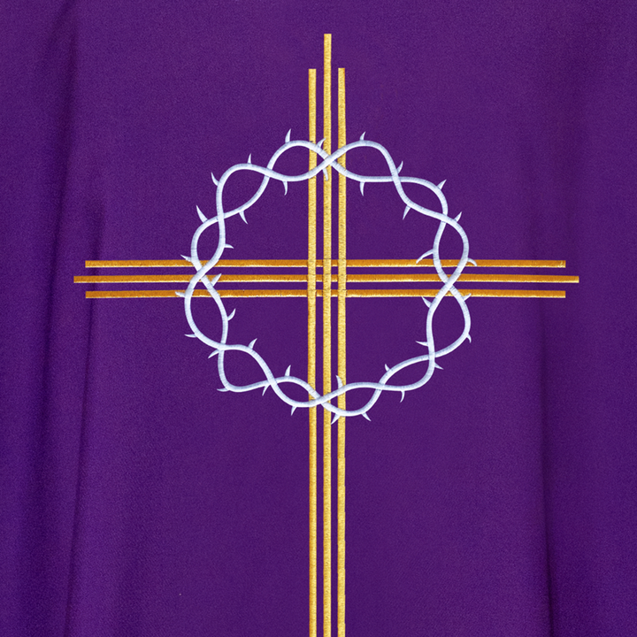 Lent Chasuble with Cross and Crown of Thornes