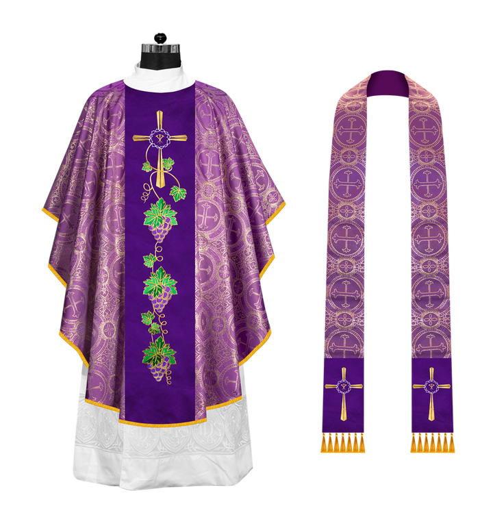 Gothic chasuble adorned with Grape clusters