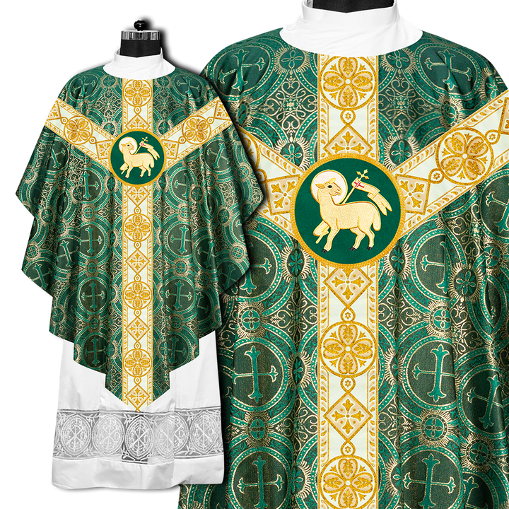 Pugin Style Chasuble with Embroidered Orphrey