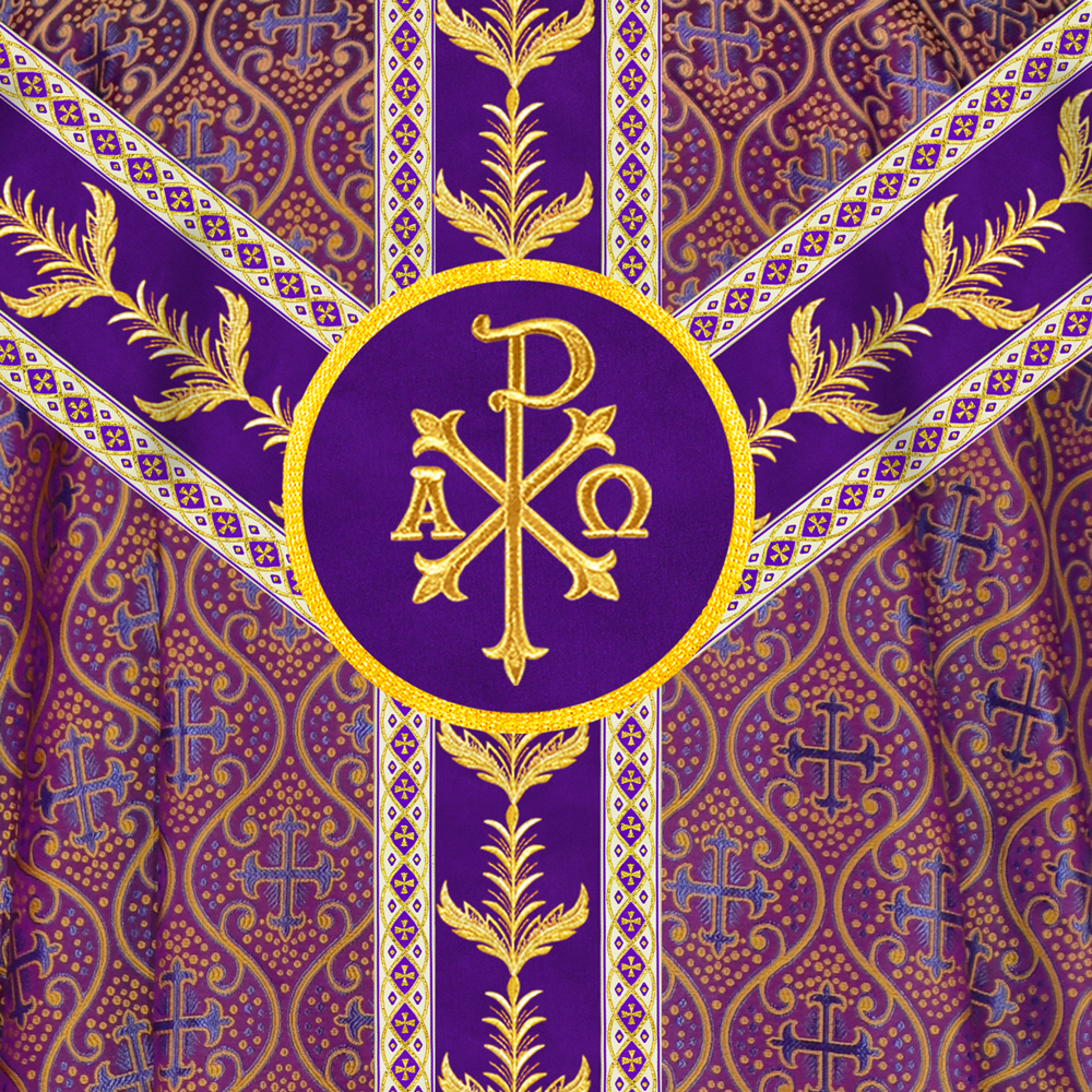 Monastic chasuble Vestments With Detailed braids and trims