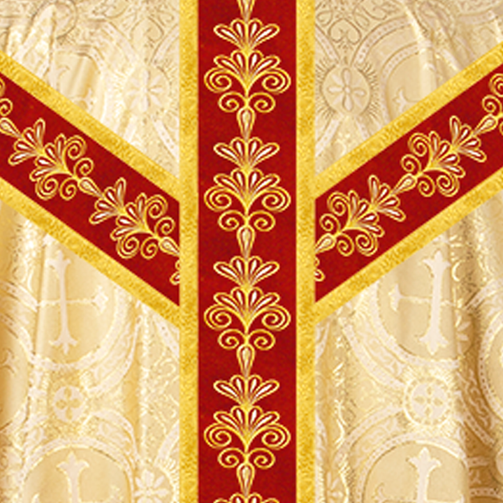 Gothic Chasuble vestment with Golden Lace