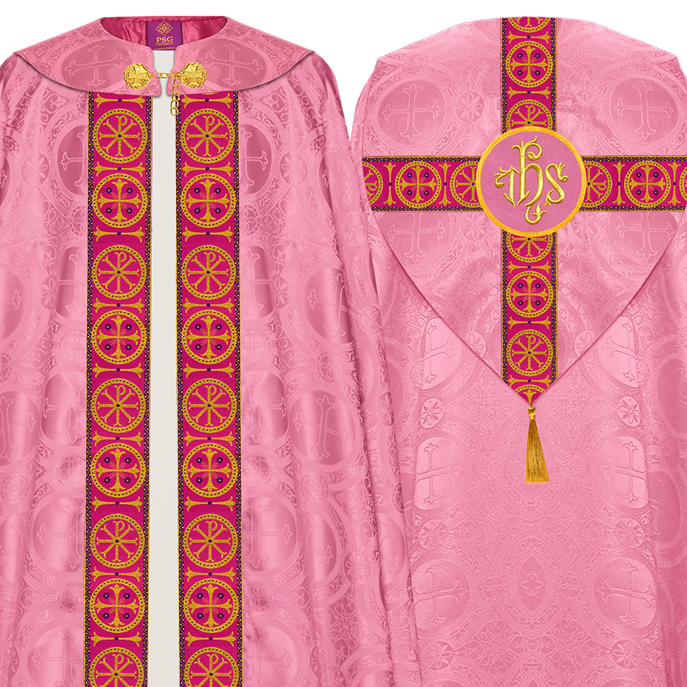 Gothic Cope Vestment with Cross Type Braided Motif