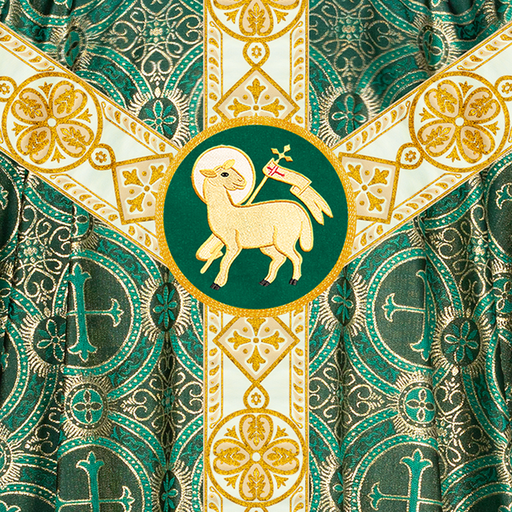 Pugin Style Chasuble with Embroidered Orphrey